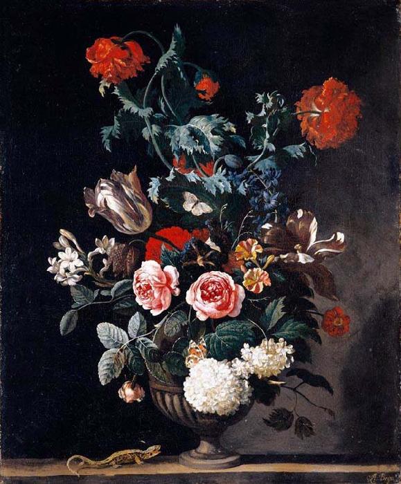 Abraham jansz.begeyn Flowers in a Stone Vase